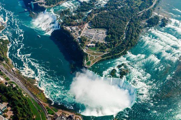 Fantastik havadan izleme Niagara Falls, Ontario, Kanada — Stok fotoğraf