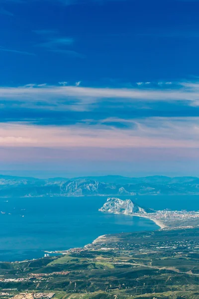 The Strait of Gibraltar from Sierra Bermeja — Stock Photo, Image