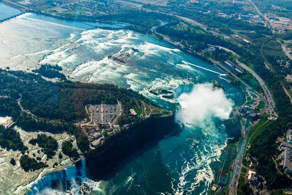 Fantastyczne widoki lotnicze z Niagara Falls, Ontario, Kanada — Zdjęcie stockowe