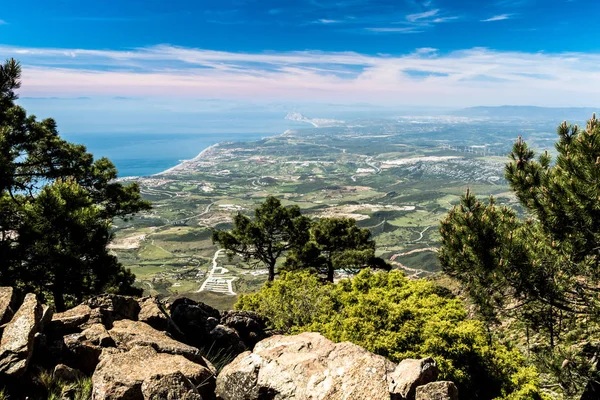 The Strait of Gibraltar from Sierra Bermeja — Stock Photo, Image