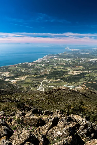 Gibraltarský průliv ze Sierry Bermeja — Stock fotografie