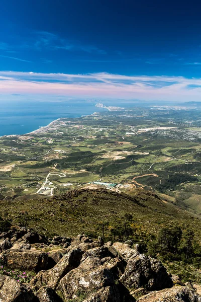 Die straße von gibraltar von sierra bermeja — Stockfoto