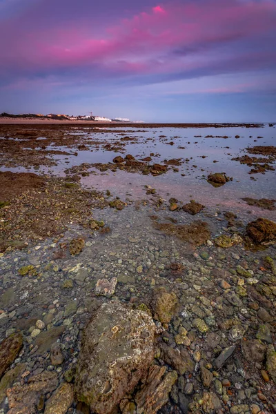 Praia dos Corrales, canetas de peixe, de Rota, Cádiz, Espanha — Fotografia de Stock