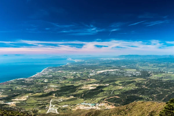 Το στενό του Γιβραλτάρ από τη Σιέρα Μπερμέτζα — Φωτογραφία Αρχείου