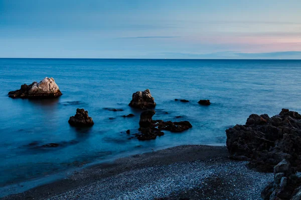 Strand van Torre de la Sal, Casares, Malaga, Spanje — Stockfoto