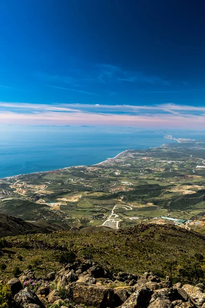 Gibraltarsundet från Sierra Bermeja — Stockfoto