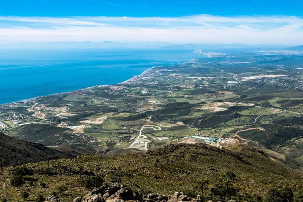 The Strait of Gibraltar from Sierra Bermeja — Stock Photo, Image