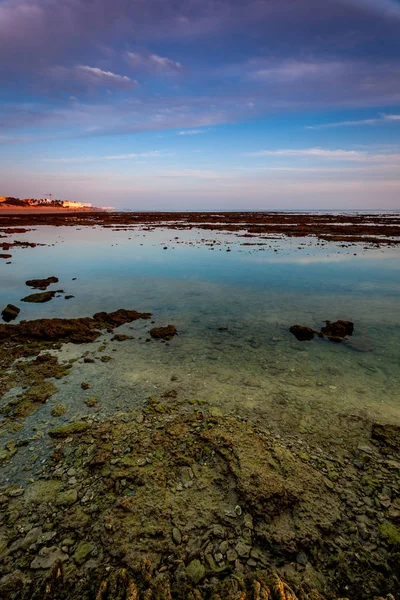 Strand der Corrales, Fischboxen, Rota, Cadiz, Spanien — Stockfoto