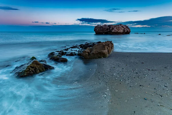 皮德拉帕洛马海滩， 卡萨雷， 马拉加， 西班牙 — 图库照片