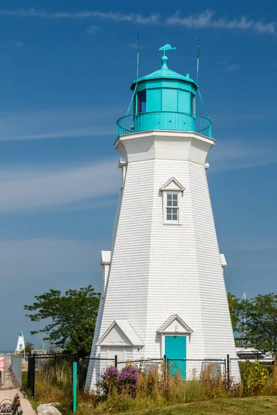 Port Dalhousie Limanı'ndaki güzel deniz feneri, Ontario, Kanada