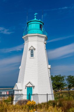 Port Dalhousie Limanı'ndaki güzel deniz feneri, Ontario, Kanada