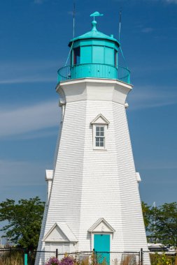 Port Dalhousie Limanı'ndaki güzel deniz feneri, Ontario, Kanada