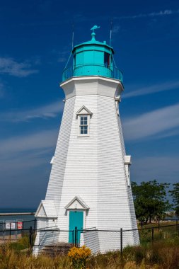 Port Dalhousie Limanı'ndaki güzel deniz feneri, Ontario, Kanada