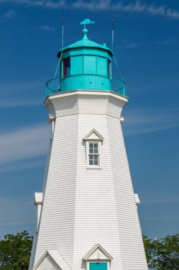 Port Dalhousie Limanı'ndaki güzel deniz feneri, Ontario, Kanada
