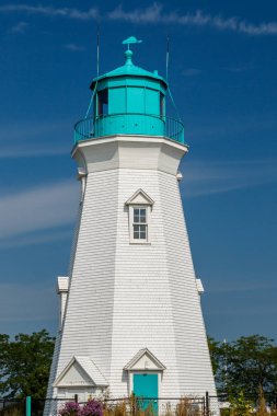 Port Dalhousie Limanı'ndaki güzel deniz feneri, Ontario, Kanada
