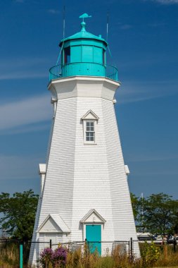 Port Dalhousie Limanı'ndaki güzel deniz feneri, Ontario, Kanada