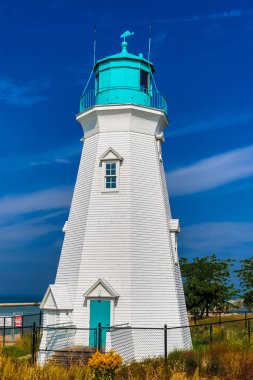 Port Dalhousie Limanı'ndaki güzel deniz feneri, Ontario, Kanada