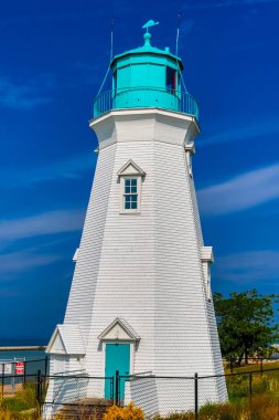 Port Dalhousie Limanı'ndaki güzel deniz feneri, Ontario, Kanada