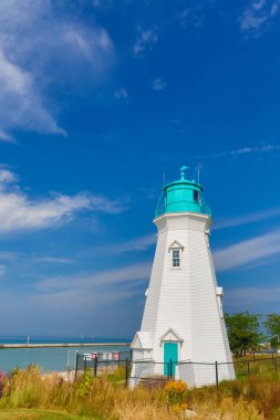 Port Dalhousie Limanı'ndaki güzel deniz feneri, Ontario, Kanada
