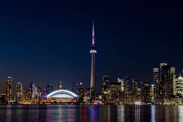 Night view of downtown Toronto, Ontario, Canada