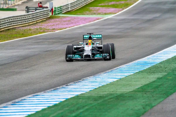 Equipe Merceces F1, Lewis Hamilton, 2014 — Fotografia de Stock