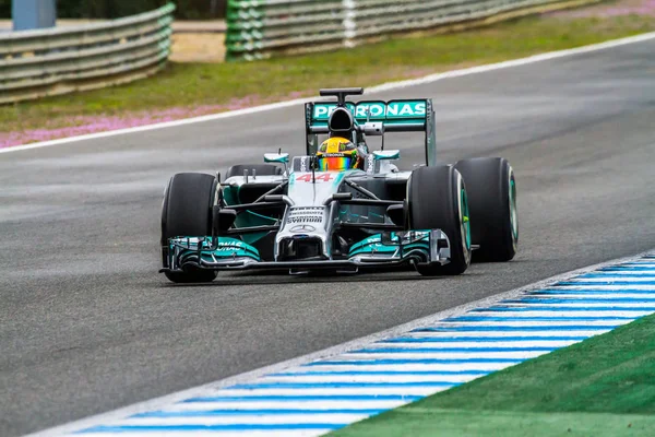 Tým merceces f1, lewis hamilton, 2014 — Stock fotografie