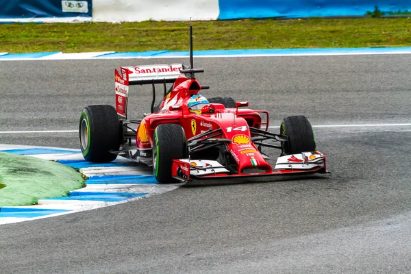 Equipe Scuderia Ferrari F1, Fernando Alonso, 2014 — Fotografia de Stock