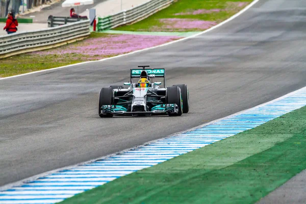 Команда Merceces F1, Льюис Хэмилтон, 2014 — стоковое фото