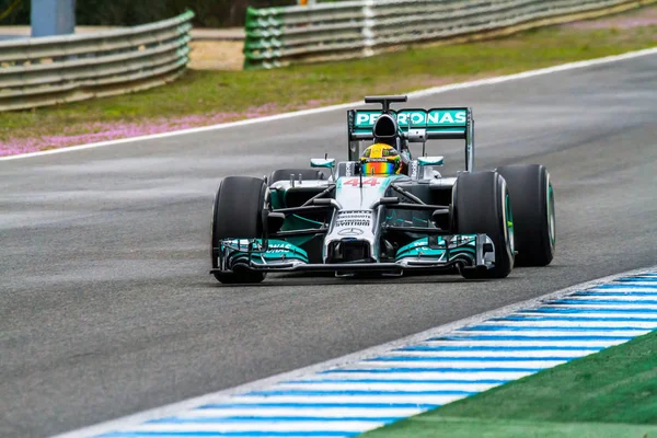 Tým merceces f1, lewis hamilton, 2014 — Stock fotografie