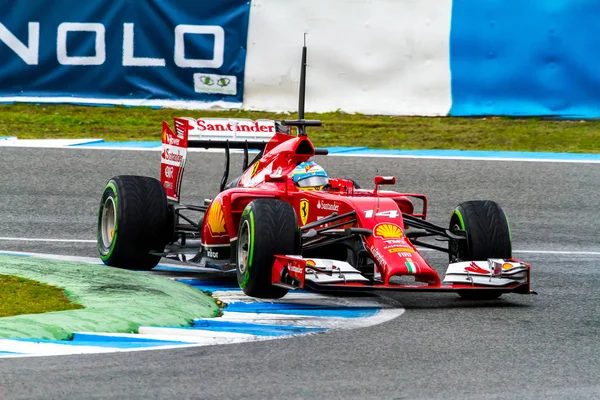 팀 scuderia ferrari f1, 페르난도 알론소, 2014 — 스톡 사진