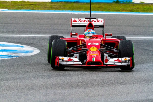 Equipe Scuderia Ferrari F1, Fernando Alonso, 2014 — Fotografia de Stock
