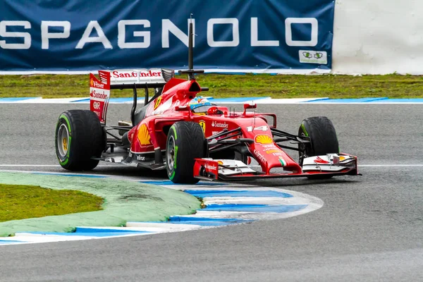 팀 scuderia ferrari f1, 페르난도 알론소, 2014 — 스톡 사진