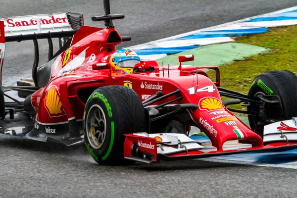 Tým scuderia ferrari f1, fernando alonso, 2014 — Stock fotografie