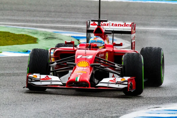 Equipo Scuderia Ferrari F1, Fernando Alonso, 2014 — Foto de Stock