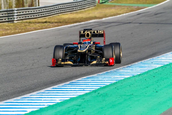 Equipo Lotus Renault F1, Romain Grosjean, 2012 — Foto de Stock