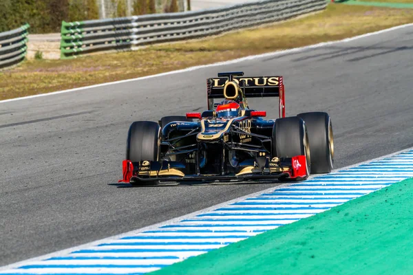 Команда Lotus Renault F1, Ромен Феттель, 2012 — стоковое фото