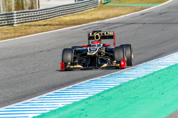 Team lotus f1 renault, romain grosjean, 2012 — Stockfoto