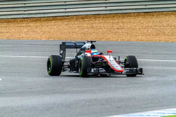 Drużyna McLaren Honda F1, Fernando Alonso, 2015 — Zdjęcie stockowe