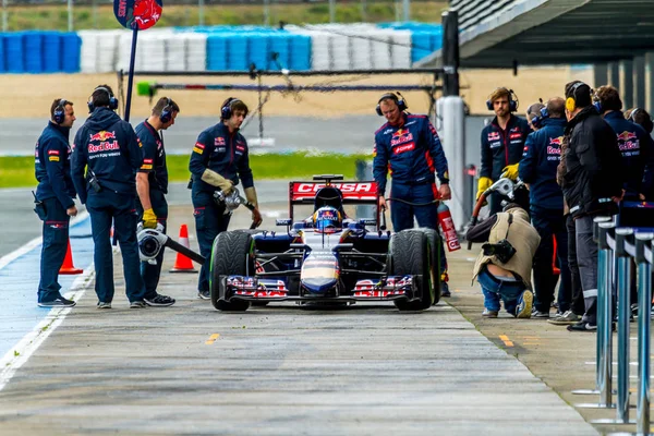 Scuderia Toro Rosso F1 tým, Carlos Sainz, 2015 — Stock fotografie