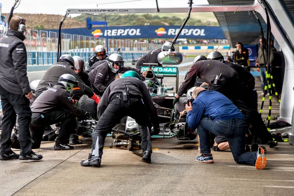 梅赛德斯 Amg 国家石油公司 F1，罗斯伯格 2015 — 图库照片
