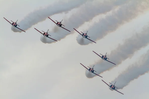 Samolot Casa C-101 z Patrulla Aguila — Zdjęcie stockowe