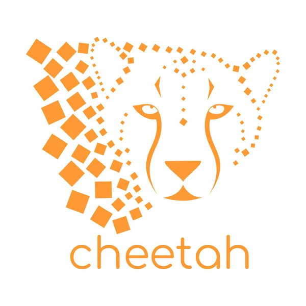 Cheetah Logotyp Snabbt Vildkatt Stockvektor