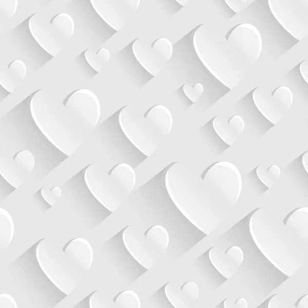 Corazones Grises Con Patrón Repetición Sombras Para Textura — Vector de stock