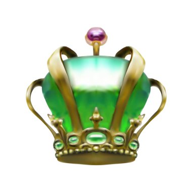 altın taç hediye ödül simge vektör