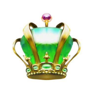 altın taç hediye ödül simge vektör