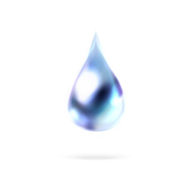 water drop icon. 3d illustration isolated on white background