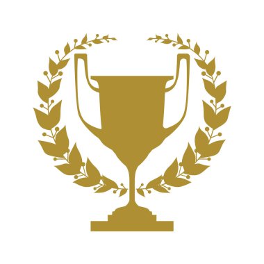 Kupa ikonu. Ödül sembolü vektör illüstrasyonu.