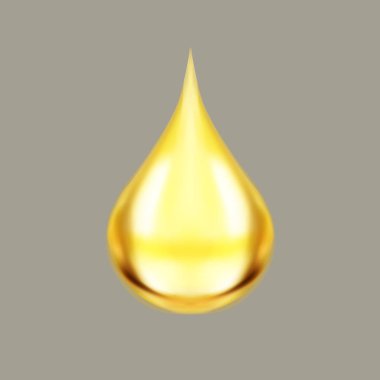 Yağ damlası gerçekçi vektör illüstrasyon