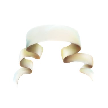 Arkaplanda izole edilmiş beyaz kurdele