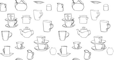 Kahve, çaydanlık ve bir fincan espresso.